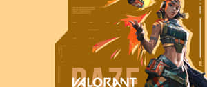 風格化數位插圖中Valorant特務投擲手榴彈。 — 電玩遊戲 GIF 壁紙