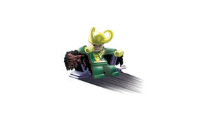 LEGO Loki 人偶坐在帶有毛皮飾邊的寶座上。 — 樂高旋風忍者 壁紙