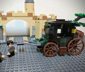 LEGO 哈利波特馬車和城堡場景，附人偶。 — 霍格華茲 GIF 壁紙