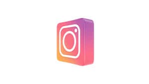 帶有粉紅橙色和紫色漸層3D渲染的Instagram標誌圖示。 — Instagram限時動態 壁紙