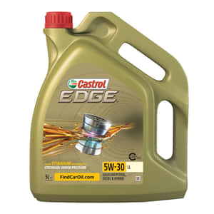 Castrol EDGE 5W-30機油瓶，帶有紅色蓋子和流體圖形。 — 引擎油 壁紙