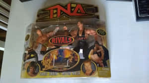 包裝在白色表面上的TNA Rivals摔角人偶Chris Sabin和Kevin Nash。 — 摔角 壁紙
