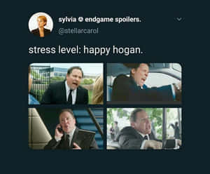 Twitter貼文包含四張一個男人各種壓力表情的圖片。 — 班·艾佛列克 壁紙