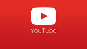 紅色背景上帶有播放按鈕的YouTube標誌 — YouTube 標誌 壁紙