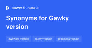 藍色螢幕顯示 gawky version 的同義詞，包括 awkward clunky graceless — 藍白 壁紙