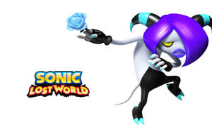 Sonic Lost World 角色手持藍色玫瑰 — 黑暗音速小子 壁紙