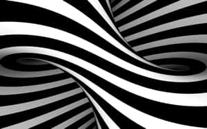 黑白旋轉條紋營造出3D錯覺效果。 — 幻覺 壁紙