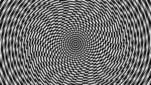 黑白催眠螺旋視錯覺圖案 — 幻覺 壁紙