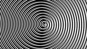 黑白同心螺旋創造催眠的視覺效果。