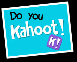 藍色標誌，帶有「Do you Kahoot!」和紫色K!標誌，用於遊戲平台。 — 黑川伊佐那 壁紙
