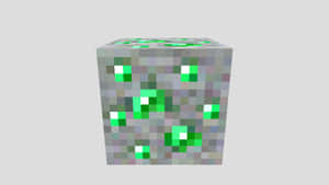 一個來自 Minecraft 的像素化綠色眼睛苦力怕方塊。 — 我的世界 鑽石 壁紙