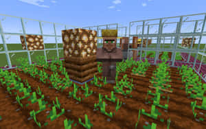 Minecraft農夫在溫室中種植作物 — 最佳我的世界 壁紙