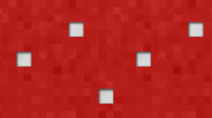 紅色像素化背景，白色方格以散落圖案排列。 — 可愛 Minecraft 壁紙