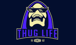 像素藝術骷髏頭，配有太陽眼鏡和「Thug Life」文字。 — 情侶擁抱 壁紙