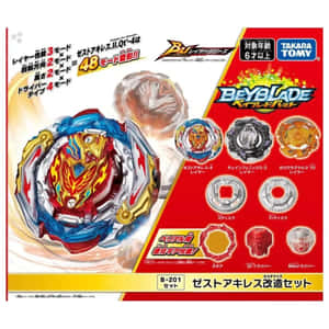 Beyblade玩具套裝，包含陀螺和可自訂的零件。 — 戰鬥陀螺爆裂 壁紙