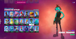 Fortnite角色自訂畫面，特色為Ghoul Trooper造型。 — 魚棒 Fortnite 壁紙