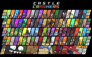 《Castle Crashers》遊戲角色列表（像素藝術風格） — 恐怖反派 壁紙