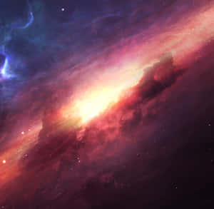 一個色彩繽紛的星雲，在深空中有發光的雲和星星。 — 宇宙美學 壁紙