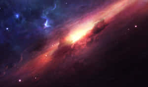 深空中帶有發光雲層和星星的彩色星雲。 — 宇宙 壁紙