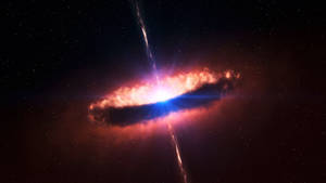 在深空星群中發光的充滿活力的紅色和藍色宇宙星雲。 — 太空 壁紙