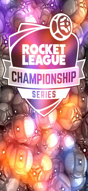 Rocket League Championship Series標誌，帶有發光足球背景。 — iPhone Air 壁紙