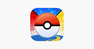 Pokémon Go 應用程式圖示，精靈球居中於色彩繽紛的漸層背景上。 — 寶可夢 壁紙