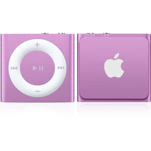 紫色 iPod shuffle 顯示正面控制和背面標誌。 — 音樂 壁紙