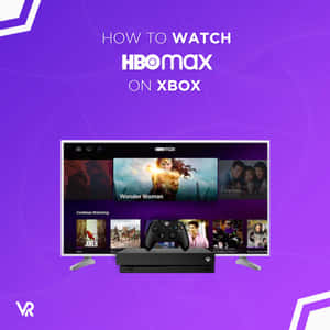 Xbox主機與電視顯示HBO Max串流服務介面。 — HBO 壁紙