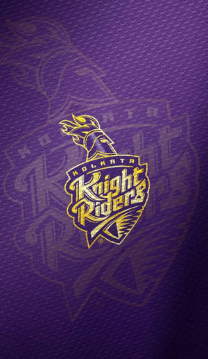 Kolkata Knight Riders板球隊標誌在紫色紋理布料上。 — 加爾各答騎士隊 壁紙