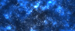 深邃太空中廣闊的藍色星雲和星星 — 美麗的藍色 壁紙