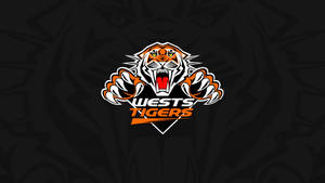 Wests Tigers 運動隊標誌，展示一隻咆哮的老虎，帶有橙色爪子和牙齒。 — 底特律老虎 壁紙