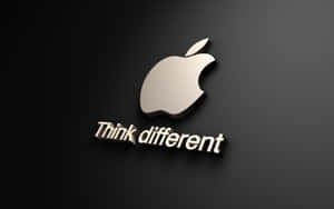 深色背景上帶有「Think different」標語的Apple標誌 — 桌面美學 壁紙