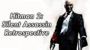 Hitman 2 Silent Assassin 角色身穿深色西裝手持兩把手槍。 — 電玩遊戲 GIF 壁紙