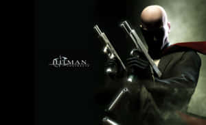 Hitman Contracts刺客在黑暗煙霧環境中手持兩把手槍。 — 刺客任務2 壁紙