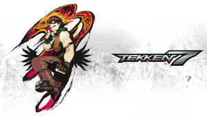 Tekken 7 遊戲藝術中帶火焰翅膀的動漫戰士。 — 鐵拳 壁紙