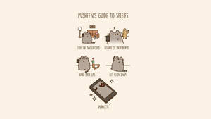 Pusheen 貓咪提供自拍提示，如整潔背景和小心 photobomb。 — 貓咪藝術 壁紙