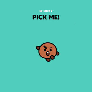 一個棕色卡通角色帶著憤怒的臉大喊 pick me — 可愛的防彈少年團 壁紙