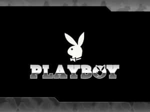 黑色背景上帶有兔子和蝴蝶結的Playboy標誌 — 花花公子 GIF 壁紙