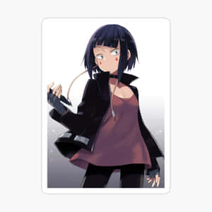 黑髮動漫女孩拿著弓箭，臉頰有紅色標記。 — 凱羅·忍 壁紙