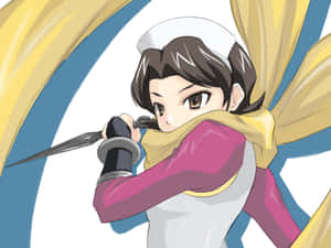 動漫護士角色手持匕首，帶有動作線條。 — 飛段 曉 壁紙