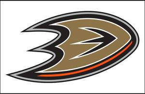 Anaheim Ducks 冰球隊標誌，棕色、黑色和橙色。 — 湖人隊標誌 壁紙