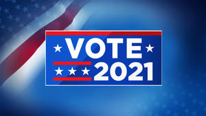 帶有美國國旗圖案的VOTE 2021選舉圖案。 — 選舉 壁紙
