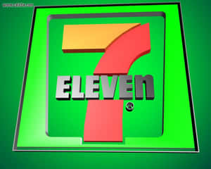 Seven eleven標誌，綠色背景上有紅色黃色數字七 — 7-ELEVEN 壁紙