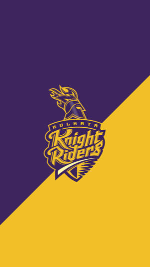 Kolkata Knight Riders板球隊標誌，位於紫色和金色對角線背景上。 — Lexus 標誌 壁紙
