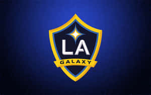 LA Galaxy足球隊標誌在帶有紋理的藍色背景上 — 標誌 壁紙