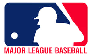 MLB標誌，藍色和紅色區塊中的擊球手剪影。 — 酷棒球 壁紙