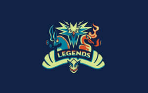 一個遊戲標誌，包含三個傳奇生物和單詞 legends。 — 寶可夢 高畫質 壁紙
