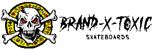 Brand X Toxic 滑板品牌的骷髏和交叉骨頭標誌。 — 滑板 GIF 壁紙
