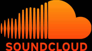 SoundCloud 標誌，帶有橙色波形和雲朵，背景為黑色。 — 16:9 壁紙