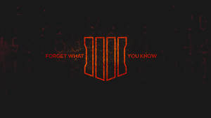 在深色垃圾背景上帶有文字「FORGET WHAT YOU KNOW」的發光橙色標誌。 — 電玩遊戲 GIF 壁紙